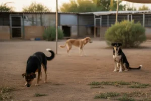 Perros siendo evaluados en una protectora