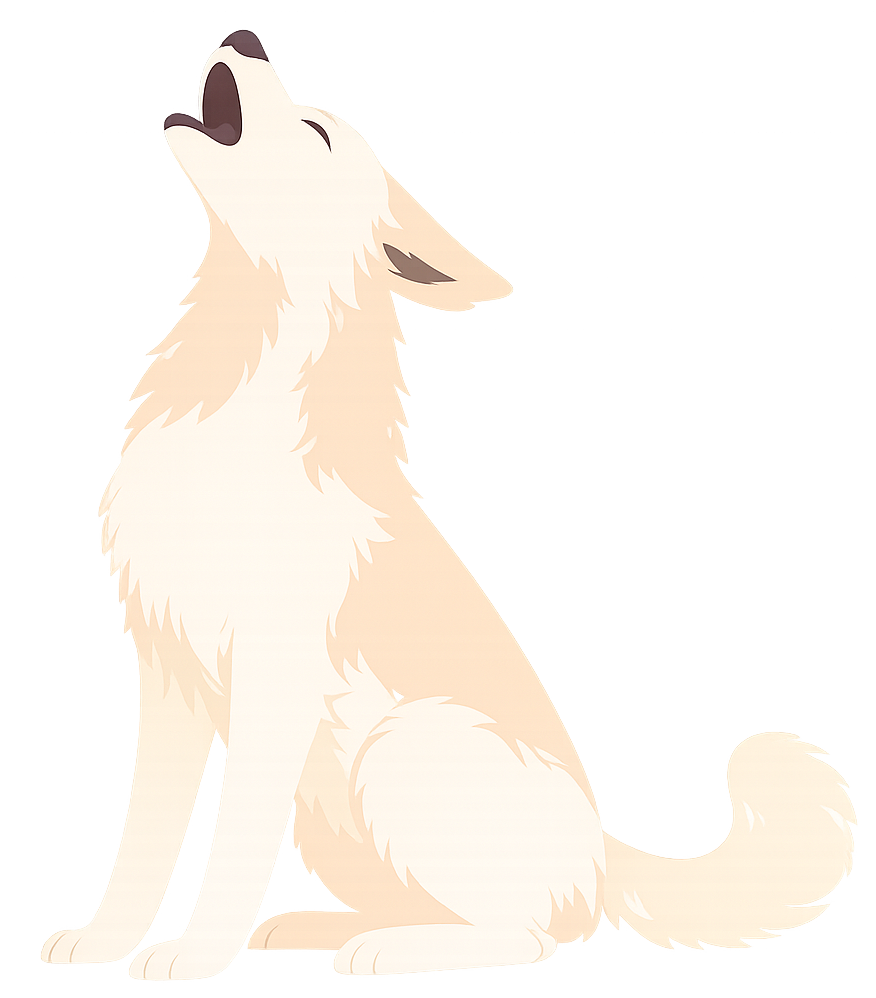 Circe, perra de la Fundación SrPerro Colega, aullando